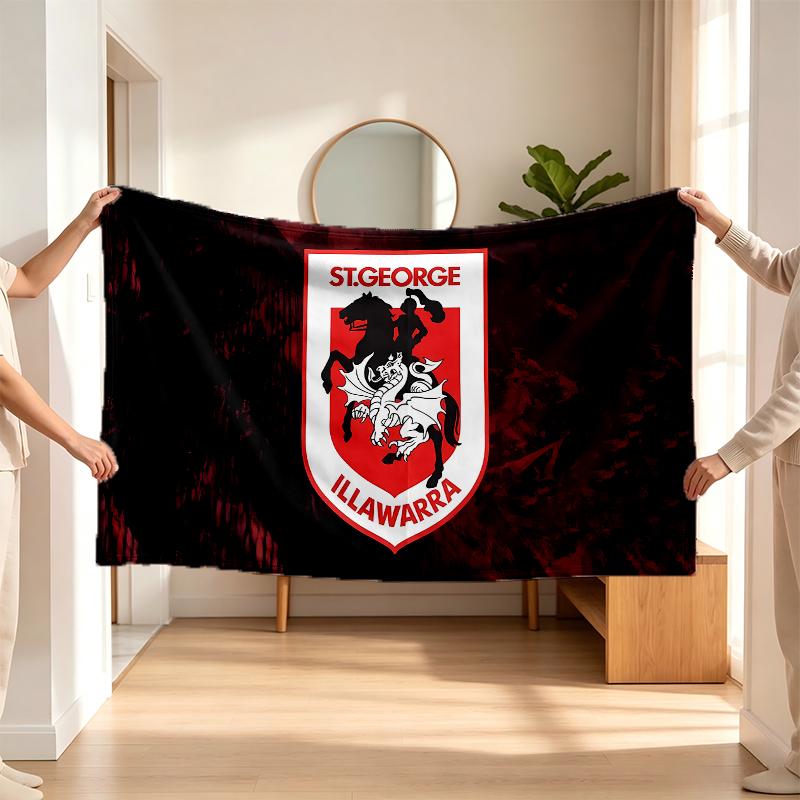 St George Illawarra Dragons (5) Flannel blanket a soft accent for the bedroom and living room and a cozy home gift