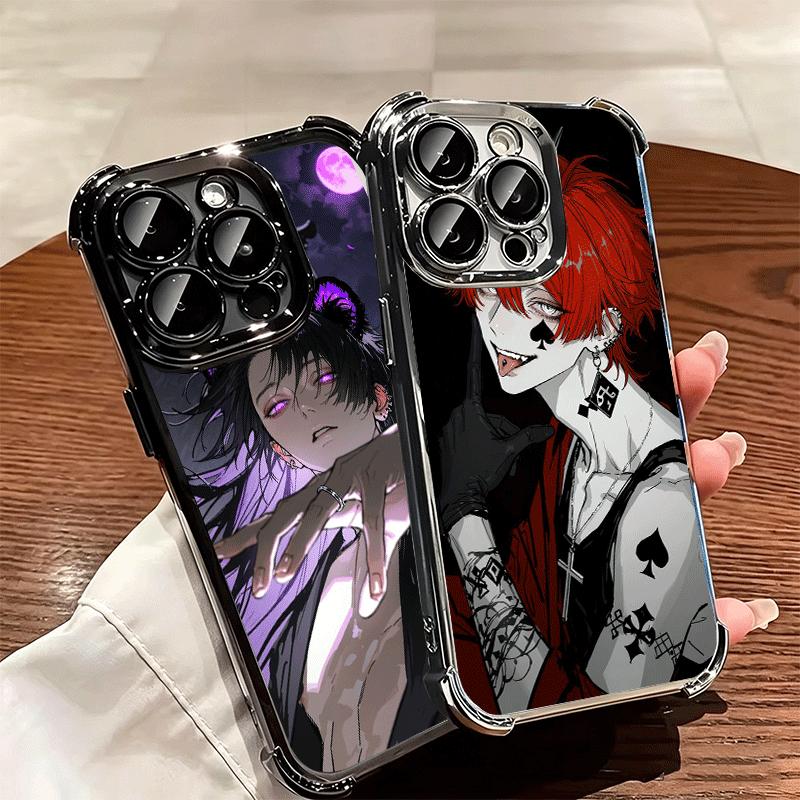 Чехол для телефона в стиле аниме «Злой Плохой Парень» с покрытием для iPhone 16 17 Pro Max Air 16E 14 15 Plus 12 13 Mini, противоударный, с покрытием-подушкой безопасности