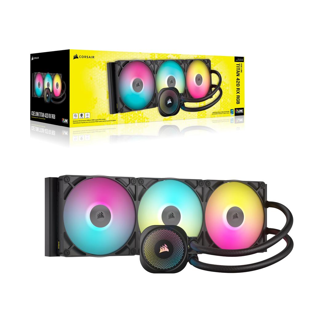 Corsair ICUE LINK TITAN 420 RX RGB Простая жидкостная система охлаждения ЦП CW-9061019-WW