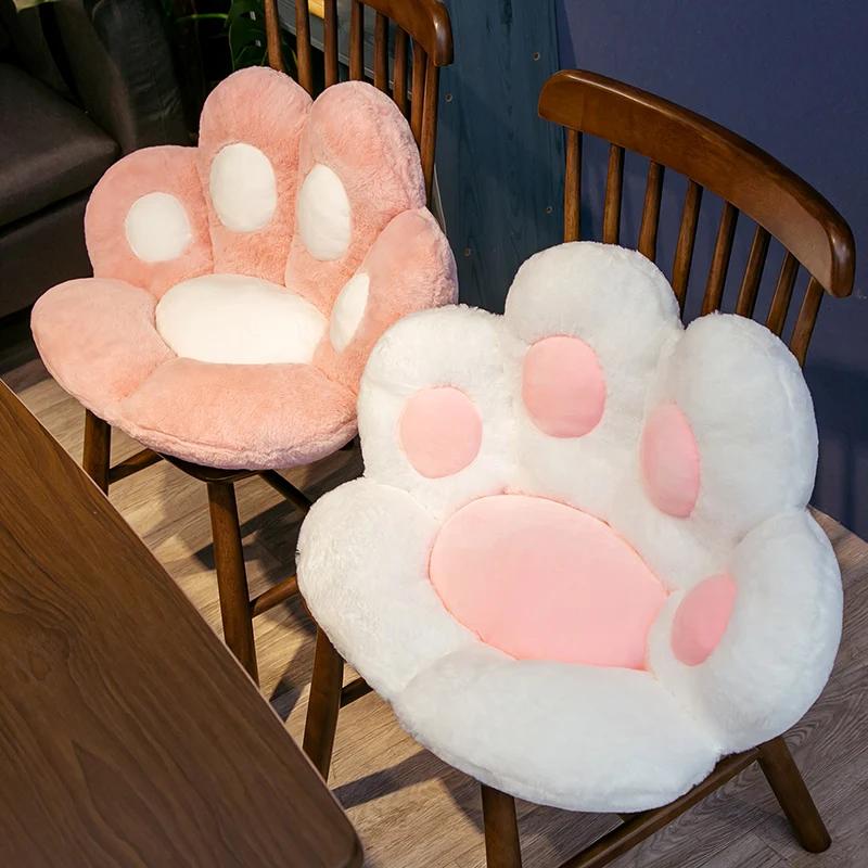 70cm  Plush Bear Paw Mat Cute Animal Bear Cat Foot Pillow Heart Plush Cushion Stuffed Soft Toys for Home Decor Gifts