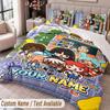 Custom Name Text 3Pcs Bedding Set Toca Boca Duvet Cover And Two Pillowcases