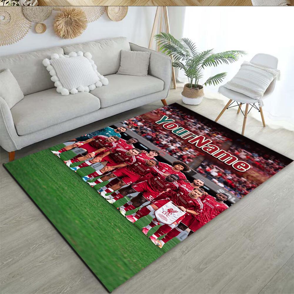 Liverpool Customized Name Carpet Suitable for Foyer Kitchen Dining Room Dormitory Anti-slip Rug Office home decor Perfect Birthday/Christmas Gift Idea