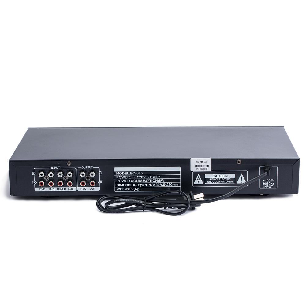 Эквалайзер EQ665 Hi-Fi для дома, 20-полосный стерео, регулировка высоких частот, басов, EQ, сбалансированный тюнер, эквалайзер, предназначенный для усилителя мощности