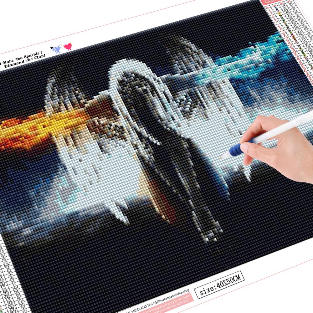 5D DIY Алмазная картина Полный круглый бриллиант «Ангел и крылья» 3D Вышивка крестом Горный хрусталь Мозаика