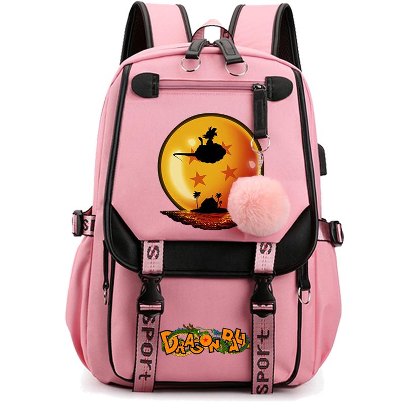 Аниме Dragon Ball Женский мультяшный рюкзак Водонепроницаемый USB рюкзак с легкой книжной сумкой для детей Подарки Мужчины Женщины Дорожная сумка Сумка для отдыха Рюкзак