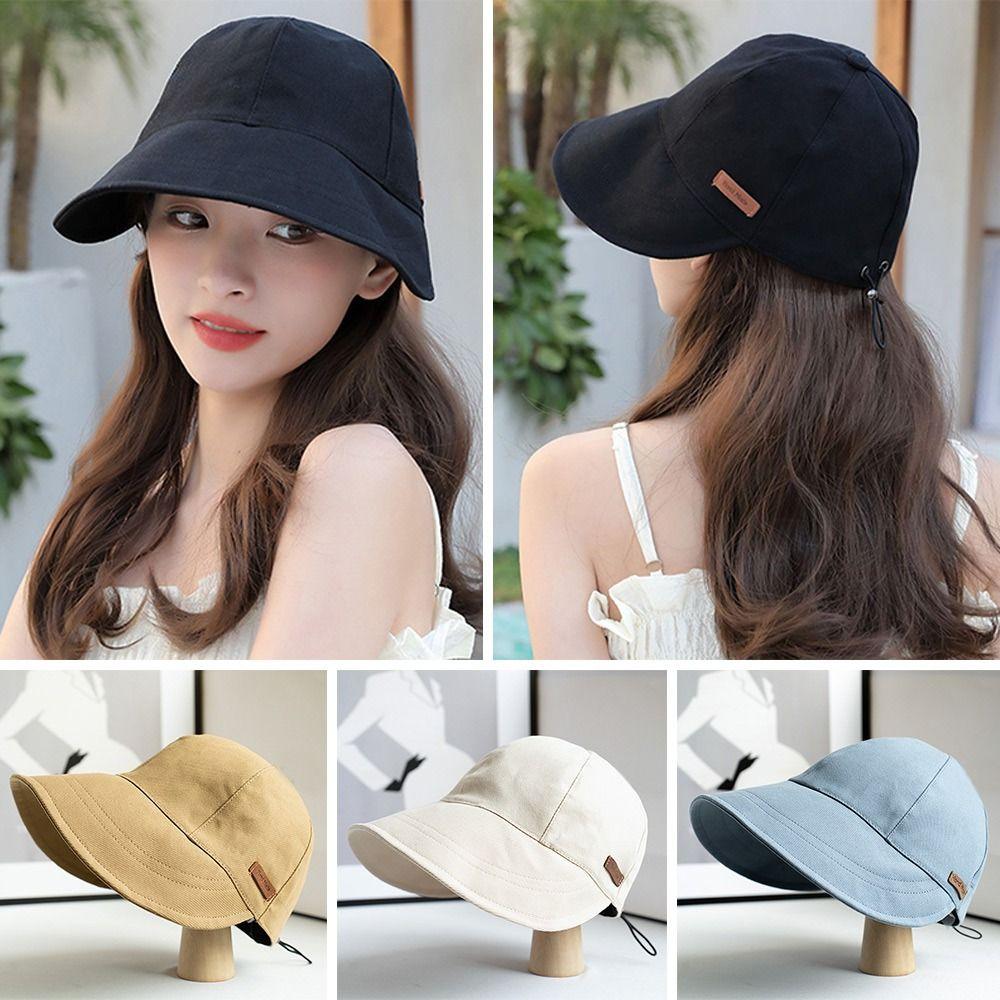 Summer Foldable Portable Bucket Hat Beach Cap Sun Hat Fisherman Cap