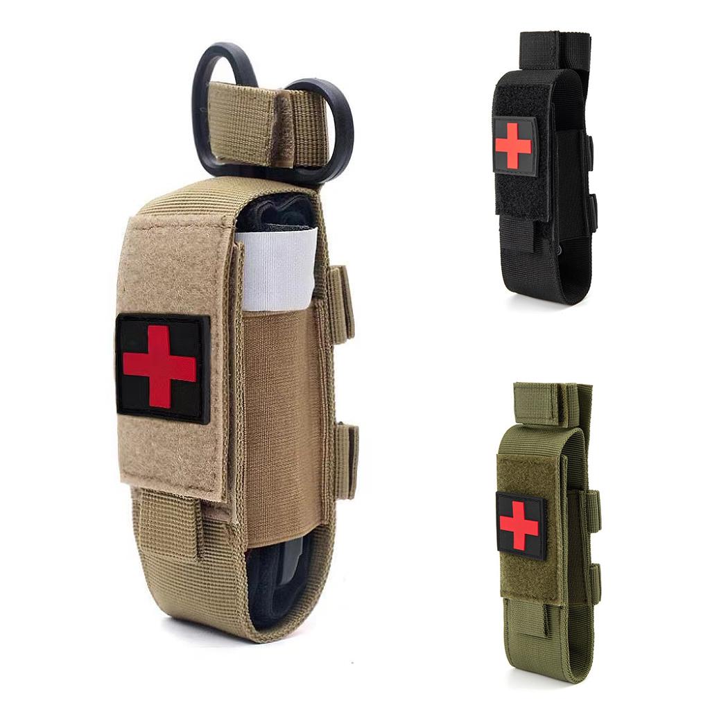 Outdoor Emergency Tourniquet Nylon Tactical Cat First Aid Tourniquet Pouch Outdoor Hunting Knife Holster Medical Scissor Packs