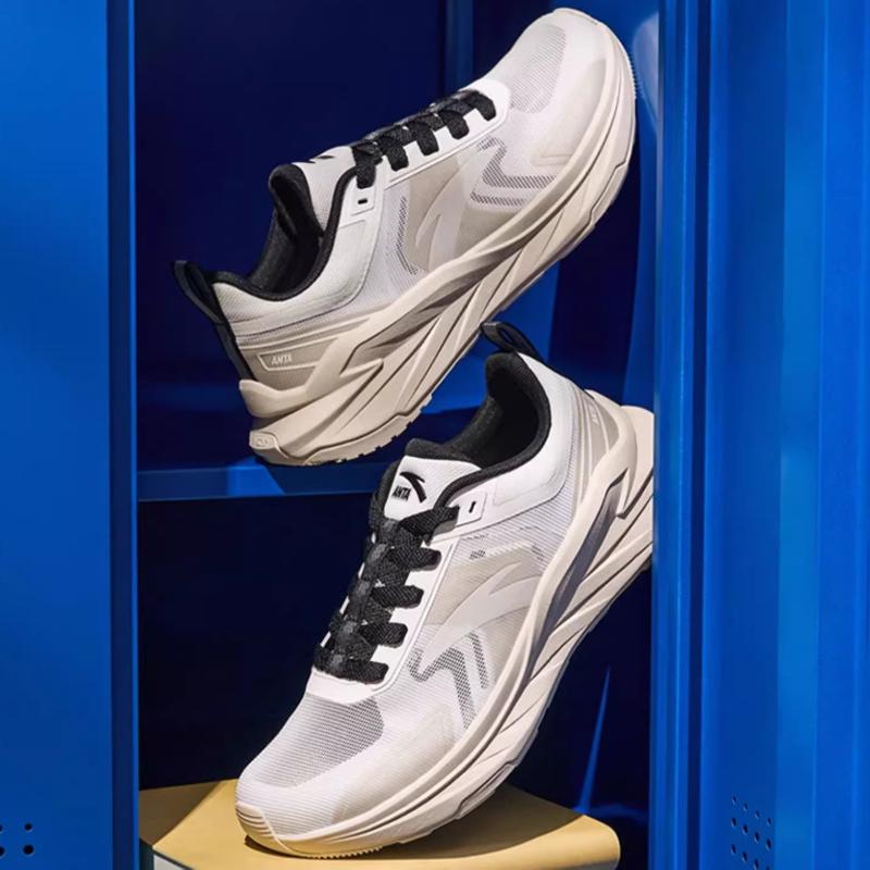 Anta Wangshan Удобные Универсальные Нескользящие Износостойкие Низкие Кроссовки для Тренировок Мужские Кроссовки Бежевые 912528892-2