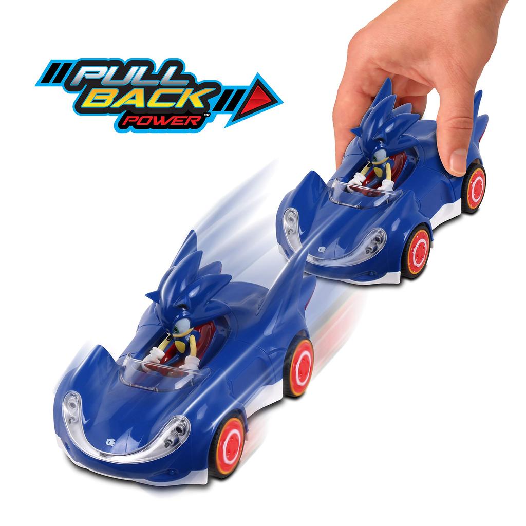 NKOK Sonic the Hedgehog All-Stars Racing Pull-Back Action Figure - Small, Blue