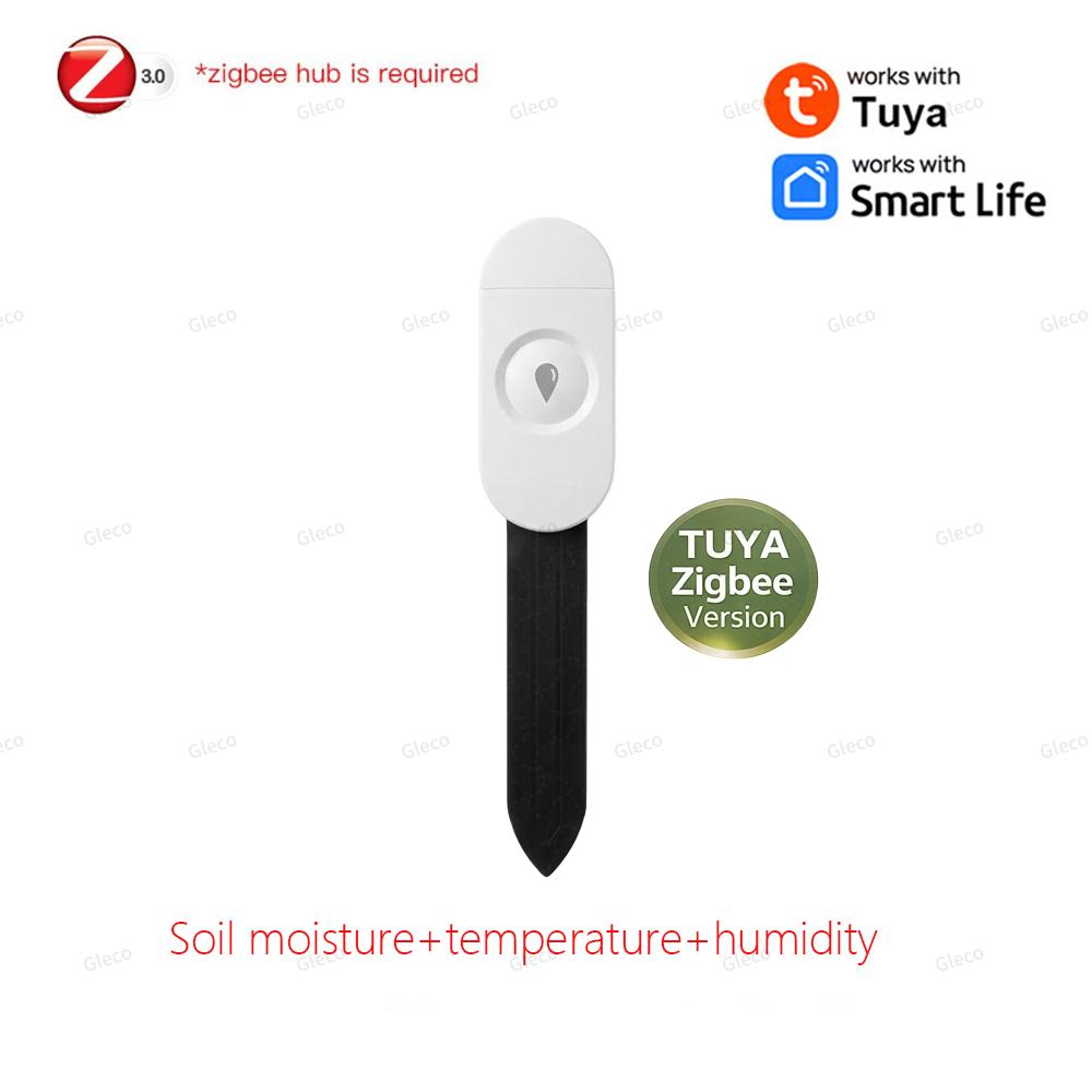 Zigbee Soil Moisture Sensor Fertility Sunlight Ambient Humidity Temperature Tester Monitor Detector For Smart Life TUYA 2MQTT