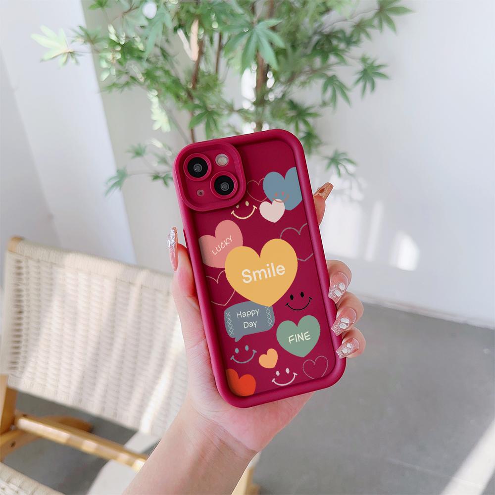 Чехол для телефона из мягкого ТПУ с рисунком «Счастливая улыбка» для iPhone 17 Air 16 15 14 Pro Max Plus 13 12 Mini 8 7 X Xs Задняя крышка