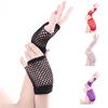 Punk Goth Lady Disco Dance Costume Lace Fingerless Mesh Fishnet Gloves
