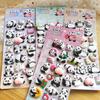 4-Piece Cute Panda Stress Relief Stickers 3D Embossed Decor for Kids’ Crafts Gift Embellishment BulingBulingStickers Store