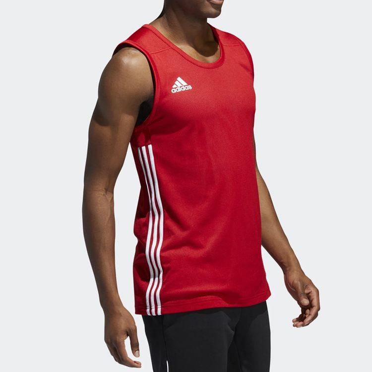 adidas Баскетбольные майки мужские Красный/Белый Средняя прямая посадка DY6595