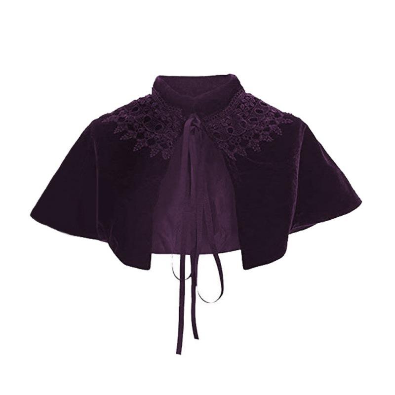 Velvet Velour Cape Vampire Knight Cloak Halloween Grim Reaper Role Play Cape for Adults Kids