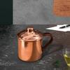 Handmade Copper Water Cup 400ml Mug with Anti Scalding Handle Drinking Cups Thickened Tea