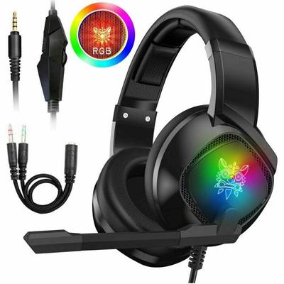 Наушники K19 Surround Gaming Headset Gamer USB Проводные наушники-вкладыши RGB Gamer для PS4 PS5 Xbox Series Gamers