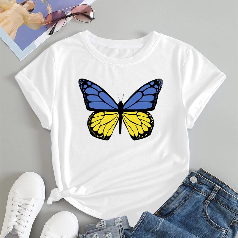 Одежда для девочек из Украины, трикотажная футболка с украинским флагом, женская модная футболка с графическим рисунком, Эстетические костюмы, уличная одежда, подарки