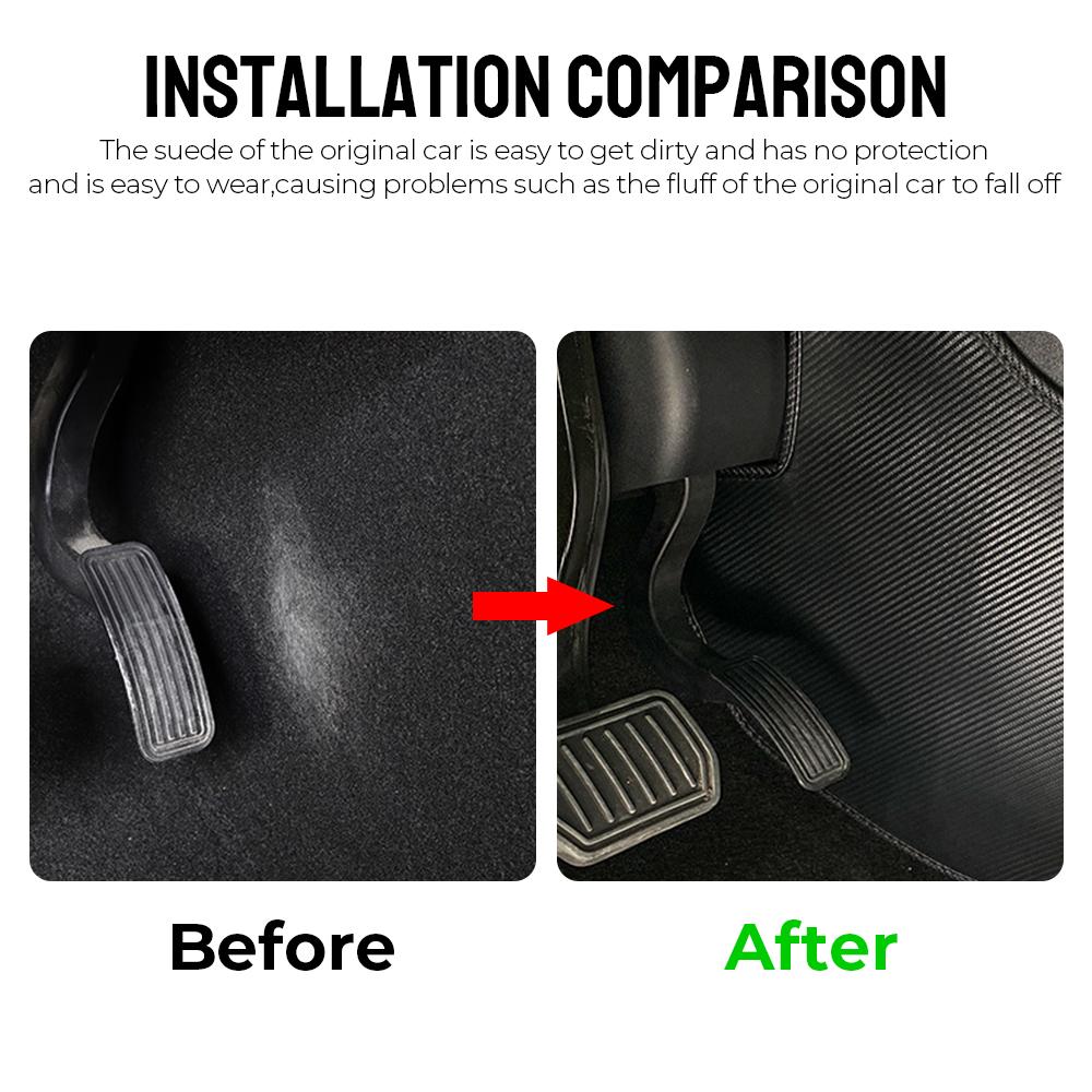 Автомобильные аксессуары противоударный коврик 2 шт для Tesla Model 3 центральный пульт управления боковой защитный коврик для ног