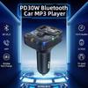 Bluetooth 5.3 Автомобильный FM-передатчик PD 30 Вт Dual USB 3.1A Type-C Быстрое зарядное устройство Громкая связь Вызов Автомобильный комплект Mp3-плеер Приемник FM-модулятор Поддержка TF U диска