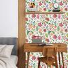 Цветочные обои самоклеящиеся Бохо Многоцветные цветы Самоклеящиеся Съемные обои для декора спальни шкафов Виниловый рулон