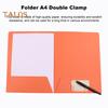 A4 Double File Folder Color-Coded Paperwork Organizer Double Pocket Business Card Slot Visual Appeal File Organizer