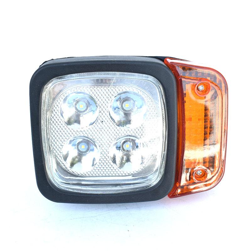 HELI/TCM Forklight Headlight with Turn Signal HX-081 12V 165x130mm | Integrated LED Warning Light | IP67 Waterproof Work Lamp