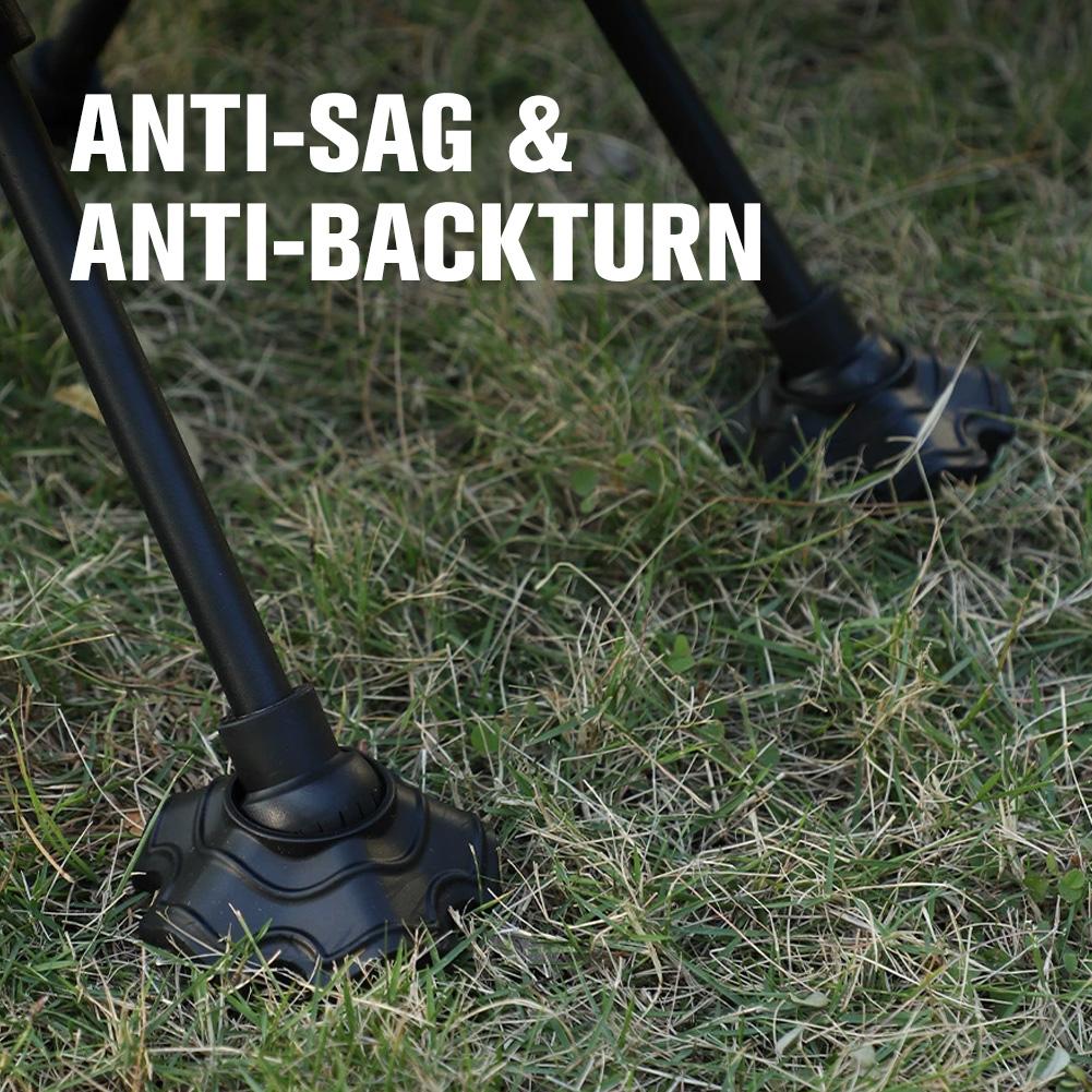 4PCS Outdoor Camping Moon Chair Foot Covers Anti-Slip and Anti-Sink Rotatable Foot Pads Camping Accessories