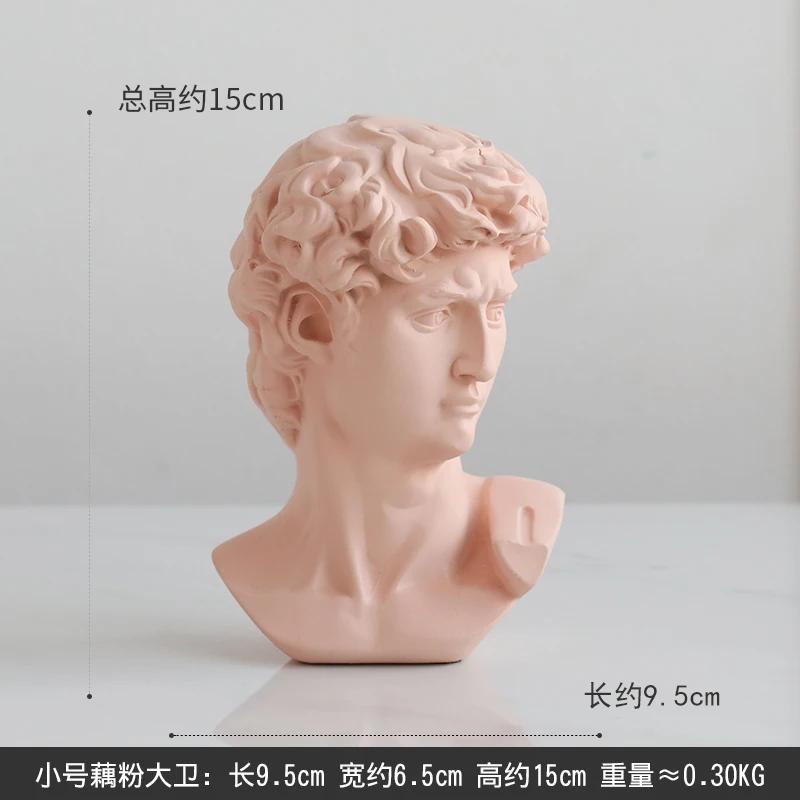 Resin Retro Home Decor David Portraits Bust Figurines Mini Gypsum Desk Decoration Crafts Sculpture Sketch Practice Gift
