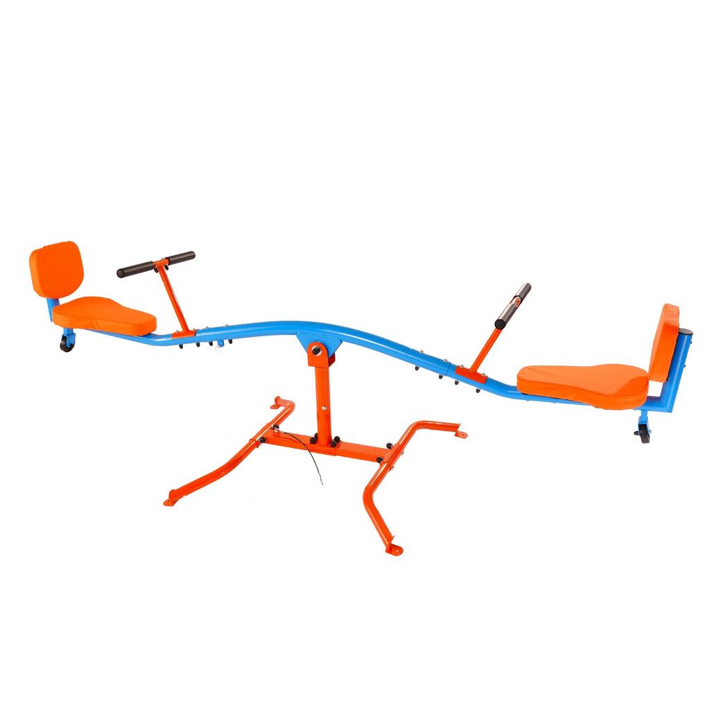 VEVOR Kids Seesaw, 136 kg Load Capacity, Sit and Spin Teeter Totter with Easy-Grip Handles, Kids Outdoor Playground Equipment, Outside Toys