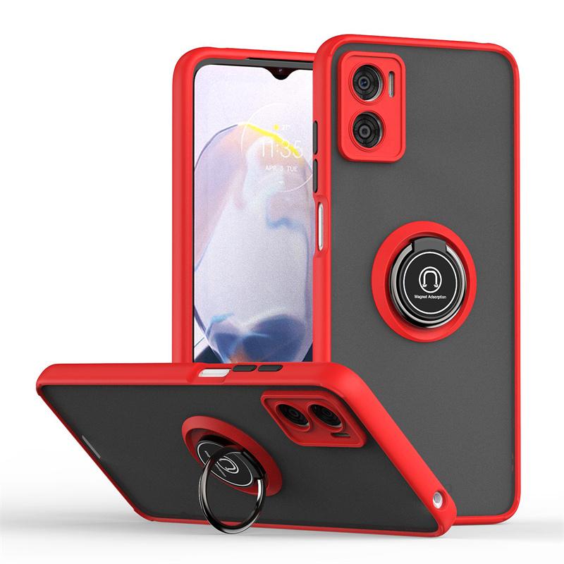 Для Motorola E22 E22i Чехол Противоударный Матовый Жесткий ПК Бронированный Чехол Для Moto E 22 E13 E20 E40 Магнитный Держатель Кольцо-Подставка Задняя Крышка