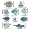 10 шт./набор Настенный декор в виде рыбок Деревянные подвесные рыбки Пляжная тематика Искусство для ванной комнаты Морской прибрежный океан Домашнее украшение
