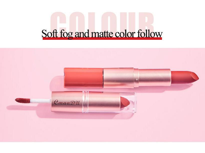 Набор из 3 предметов CmaaDu: Помада и блеск для губ два в одном.