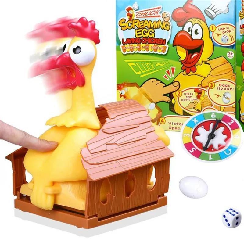 Игрушки Игрушки Игрушки Кудахчущая Курица Настольная игра Курица Несет Яйца Семейная Интерактивная для Родителей и Детей Розыгрыши Шутка Вечеринка Настольная игра для Детей