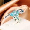 Роскошный темпераментный модный яркий голубой бриллиант Eurn популярный большой попугай птица индивидуальное кольцо