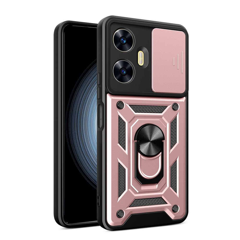 KEYSION Противоударный чехол для Realme C55 C53, защитное кольцо для камеры, задняя крышка-подставка для телефона для OPPO Realme Narzo N55 N53