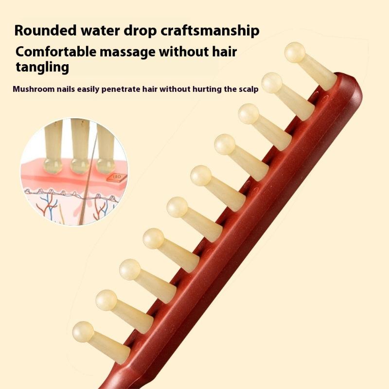 Деревянная расческа с длинной ручкой и широкими зубьями для завивки волос и укладки волнами. Профессиональный салонный инструмент для черных волос и париков.