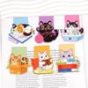 5/6/10 шт. Магнитные закладки для книг в форме котенка, милые держатели для страниц, зажимы-закладки, незаменимые для чтения
