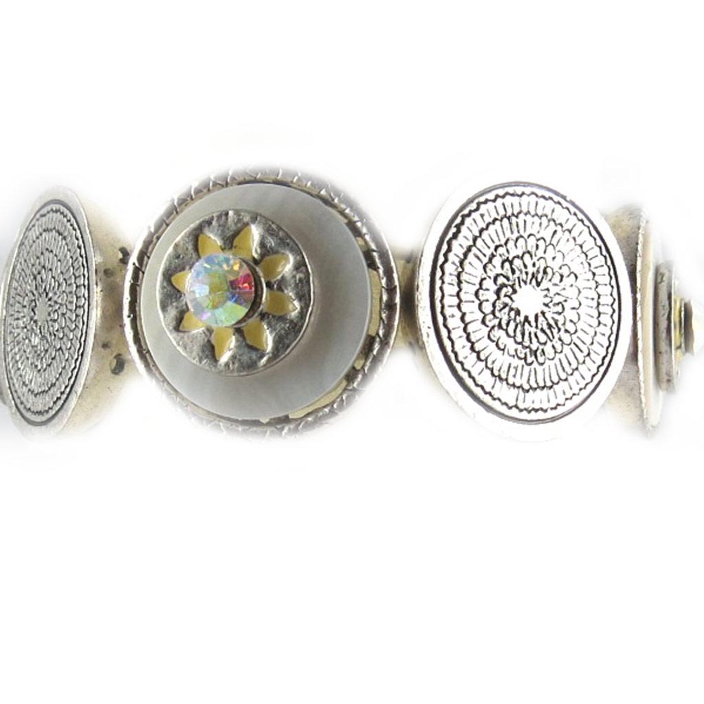 Les Trésors De Lily [E6634] — Дизайнерский браслет «Колумбина», белое серебро