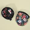 Japanese Style Folding Fan Flower Pattern Collapsible Fan Mini Handheld Fan  Beach Use