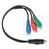 S Video 7 Pin Male to 3RCA Female Cable High Accuracy 7 Pin to AV Cable Sound Adapter Cable 0.9ft