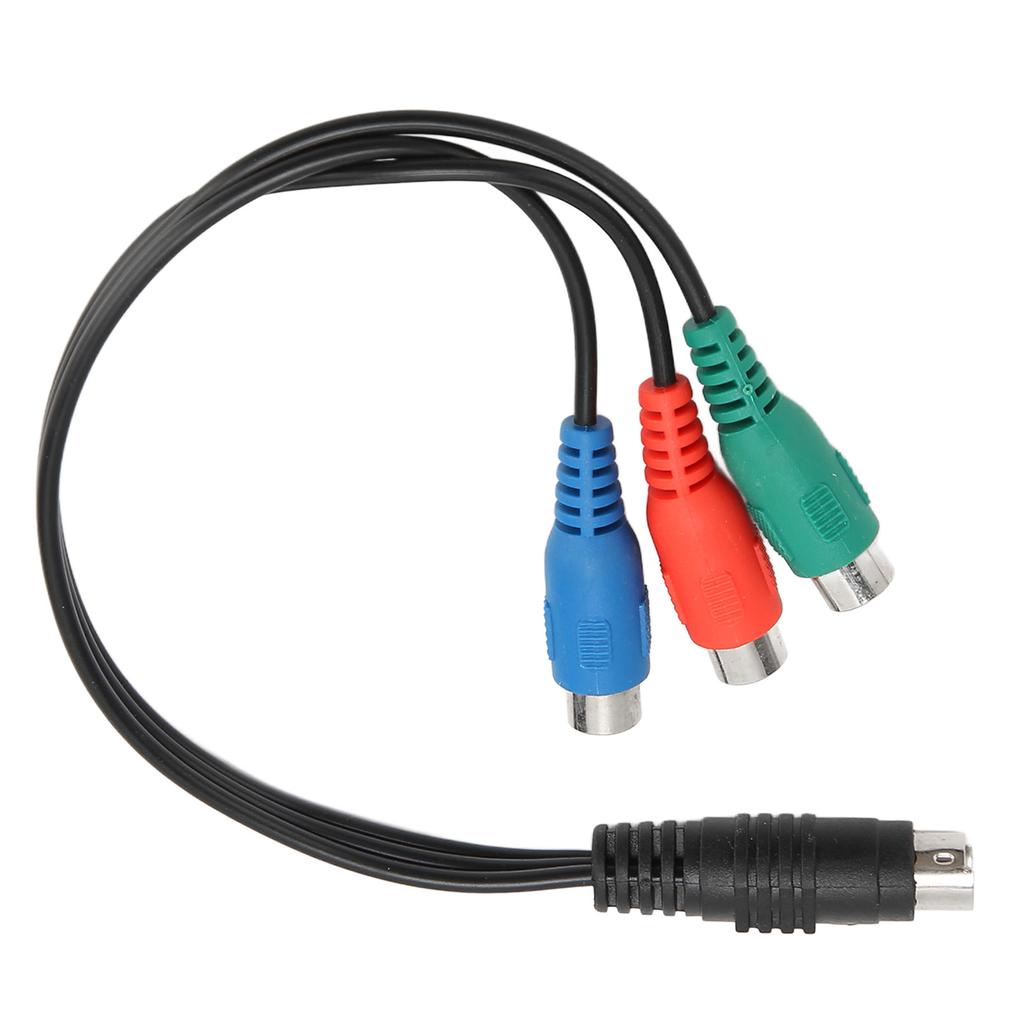 S Video 7 Pin Male to 3RCA Female Cable High Accuracy 7 Pin to AV Cable Sound Adapter Cable 0.9ft
