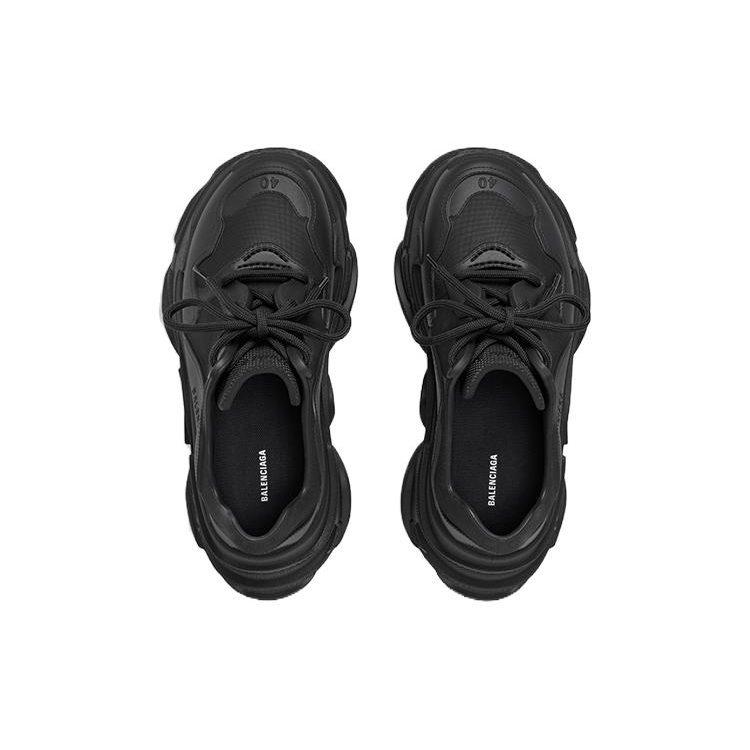 Balenciaga Кроссовки Triple S на резиновой подошве, низкие, повседневные, женские, черные 754000W0FOI1000