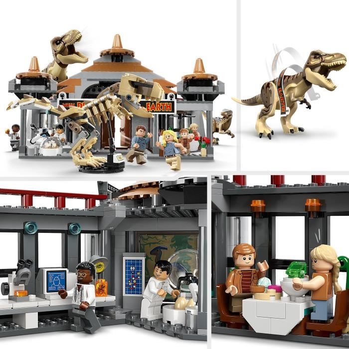 LEGO® Jurassic Park 76961 Le Centre des Visiteurs : l’Attaque du T. Rex et du Vélociraptor, Jouet