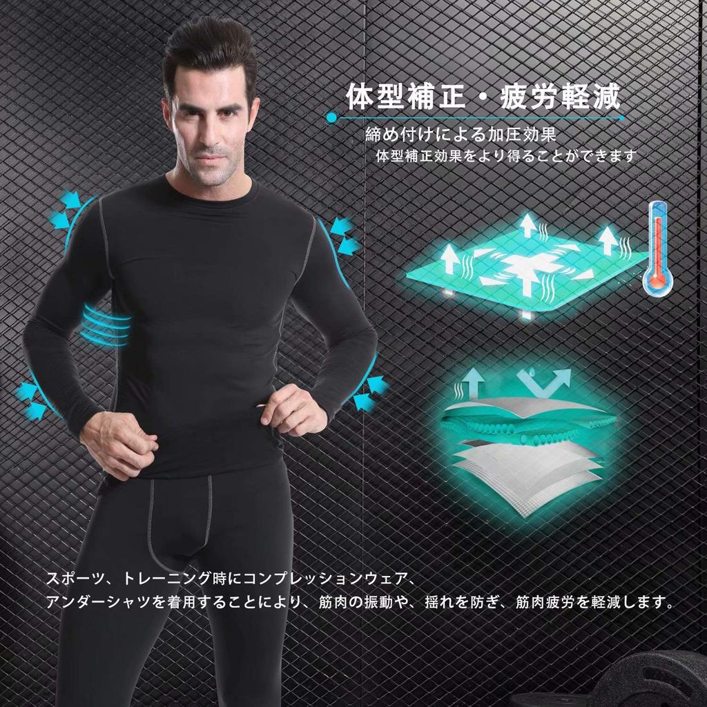 [Nesseo] Мужская спортивная одежда, длинный рукав, зима, начесаная подкладка, компрессионная одежда, защита от холода, нижнее белье, компрессионная рубашка,