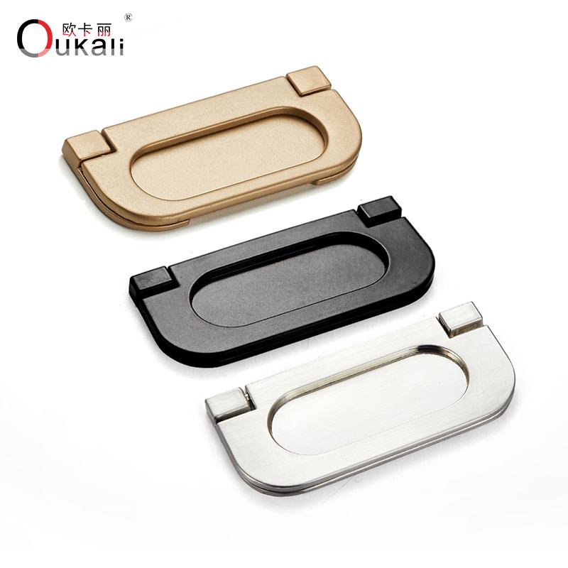 Contemporary and Contracted Drawer Cupboard Door Handle Zinc Alloy Cabinet Door Handle Hidden Interlock Shake Handshandle
