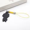 s 1 Piece  Metal Anime Demon Slayer Mobile Phone Charm Cartoon Keychains Lanyard Bag Decoration Strap
