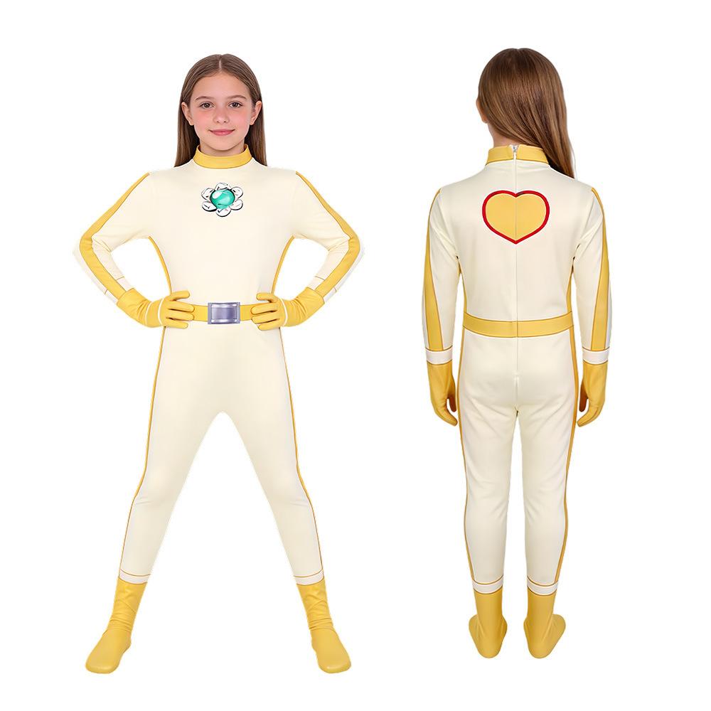 Mario Galaxy Movie Princess Peach battle suit cosplay tight one-piece party performance costume
