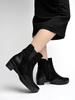 Shoetopia Женские короткие ботильоны на массивном каблуке с нескользящей подошвой, удобные модные ботильоны на щиколотку | Мягкая амортизирующая подошва | Для повседневной носки, вечеринок и зимы