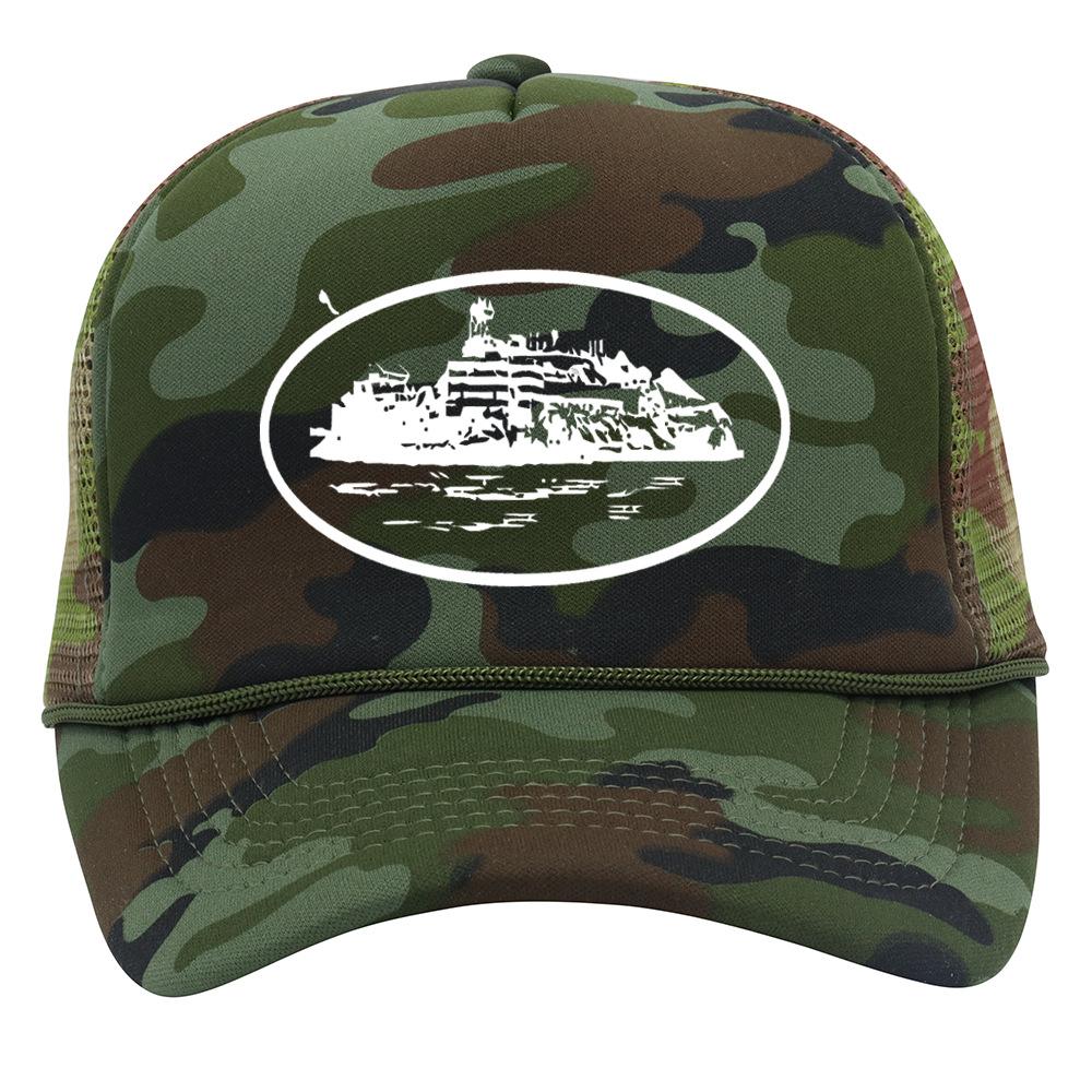 New Printed Trend Cruise Mesh Breathable Baseball Cap Men's and Women's American Sun Hat Versatile Truck Hat Tide